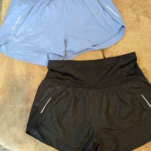 2 pairs- Extra high waisted running shorts